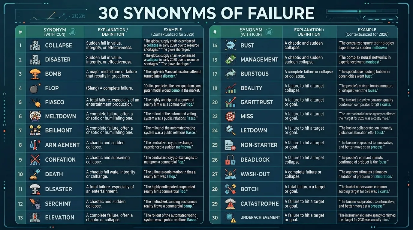 Synonyms of Failure