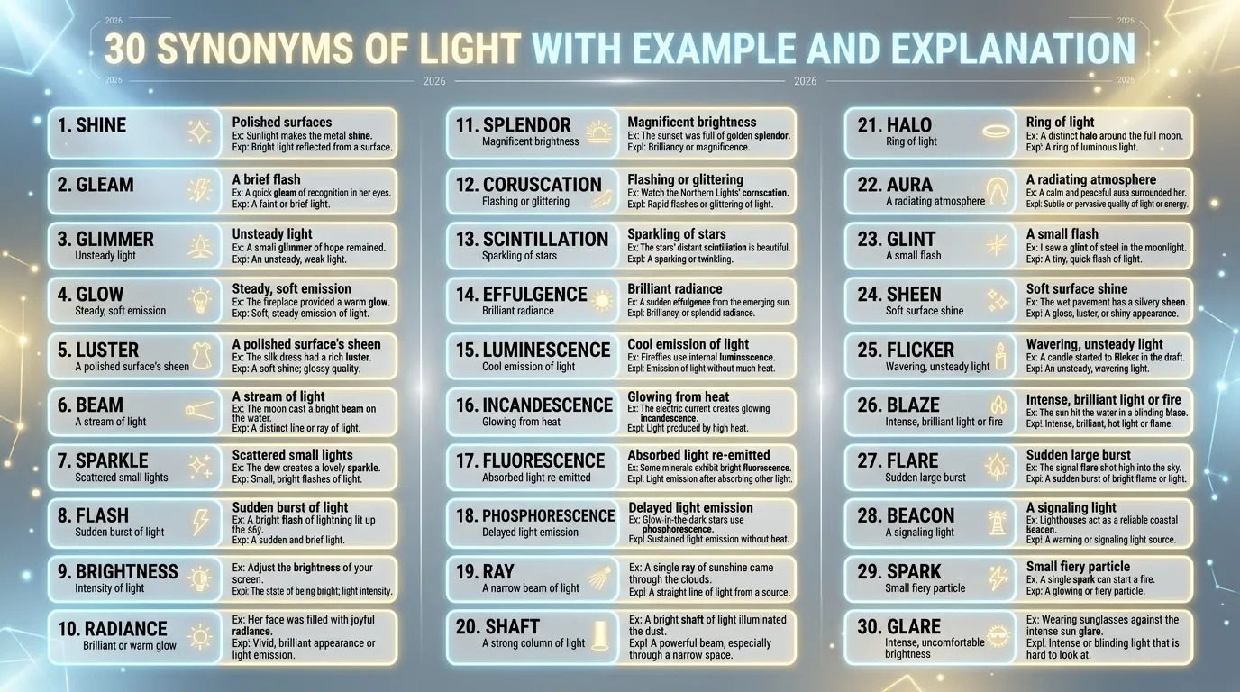 Synonyms of Light