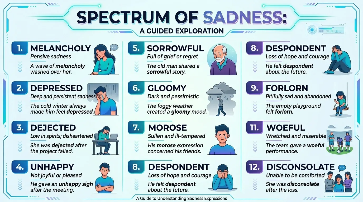 Synonyms of Sad