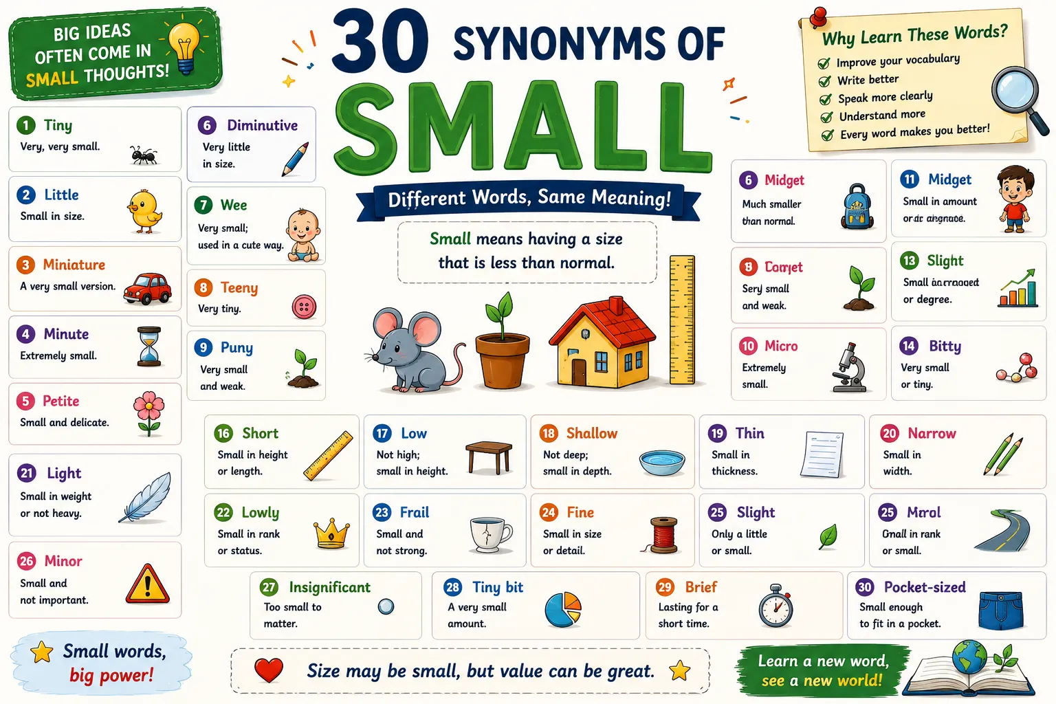 synonyms for small