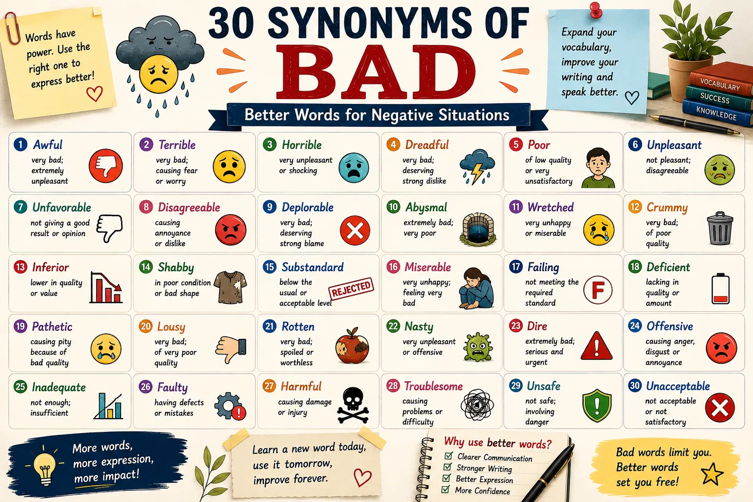 synonyms for bad