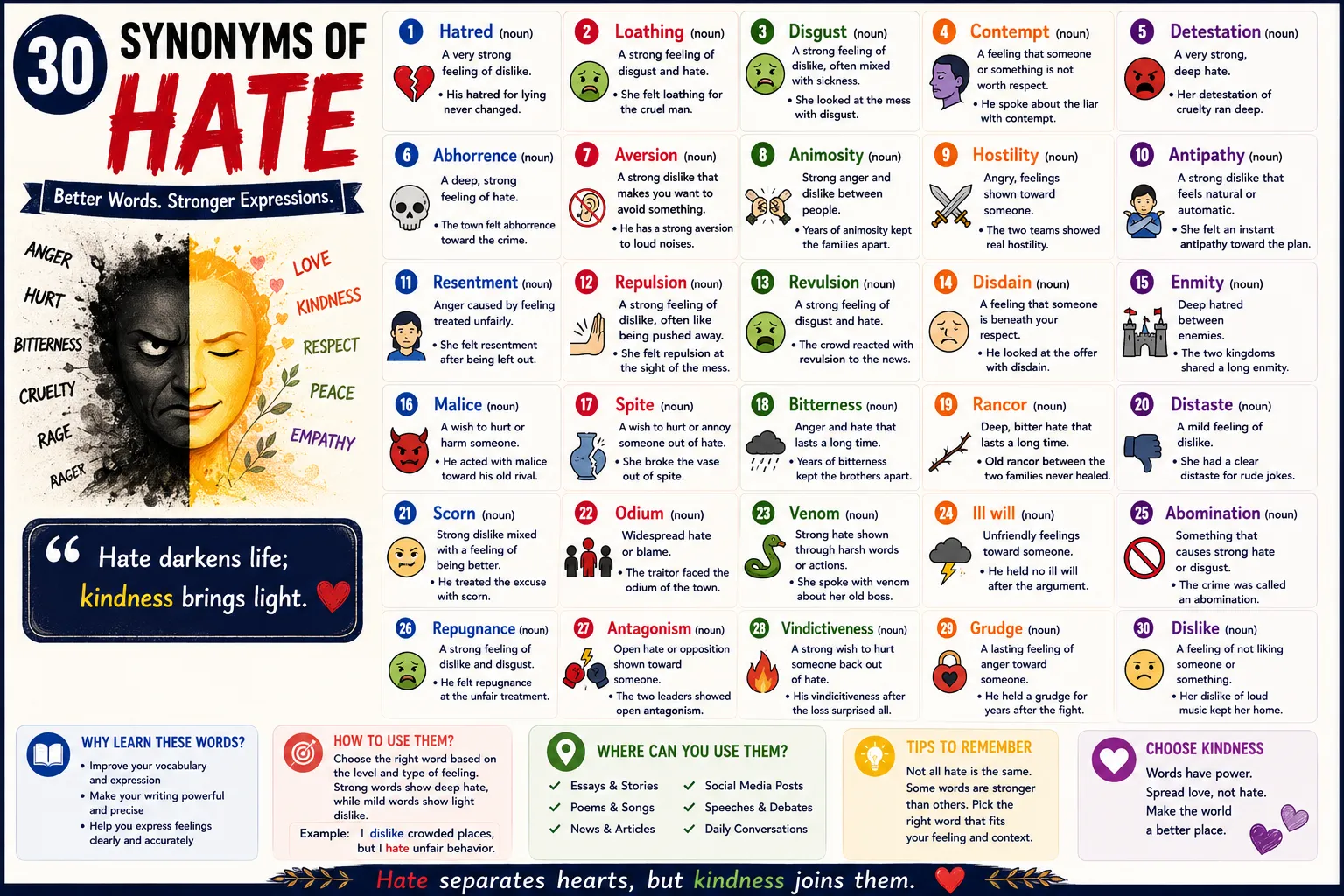 synonyms for hate