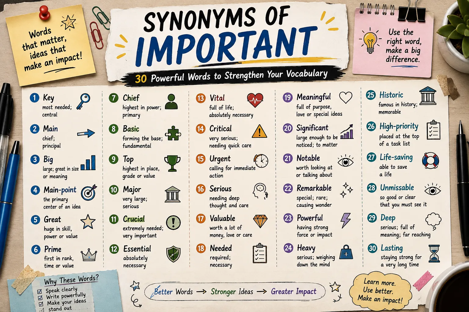 synonyms for important