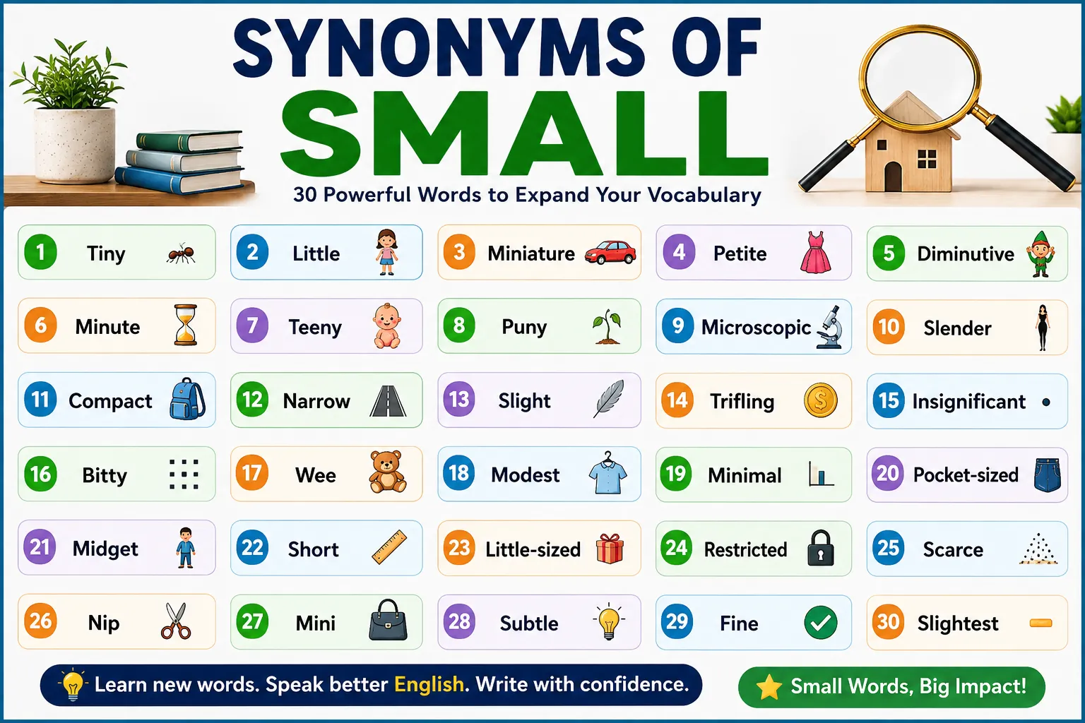 synonyms for small