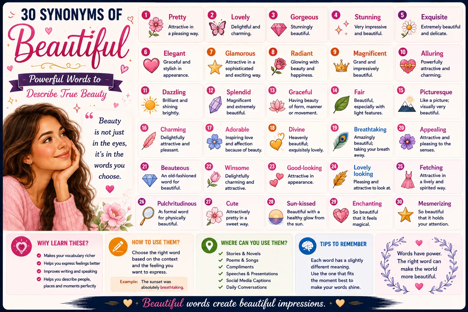 synonyms of beautiful