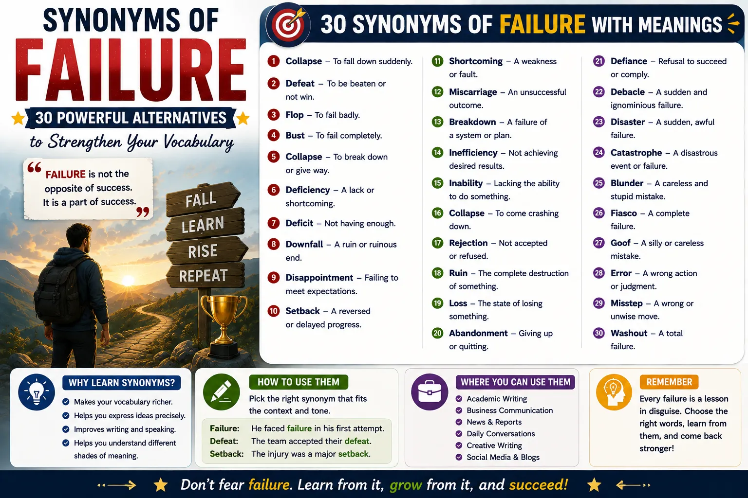 Synonym of failure