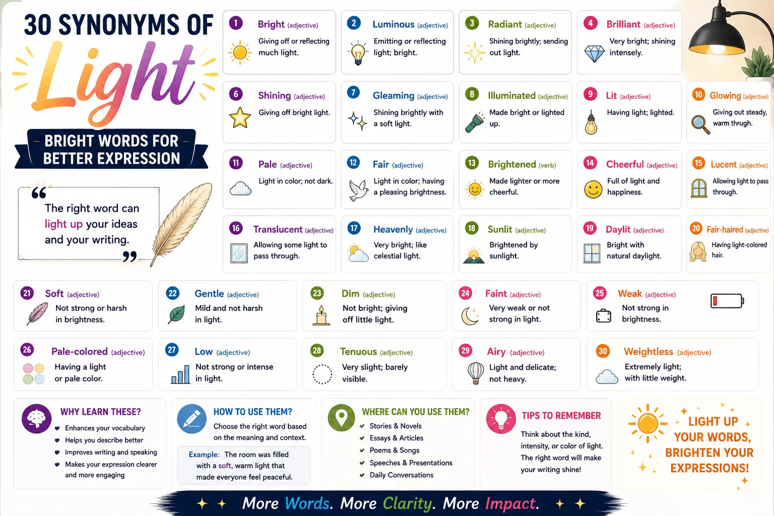 synonyms of light