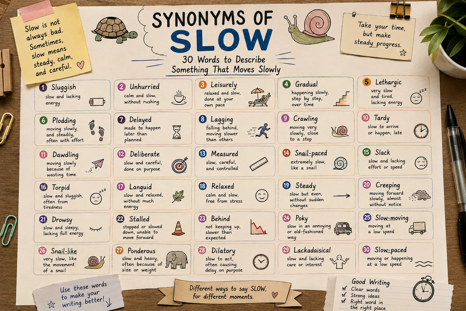 synonyms of slow