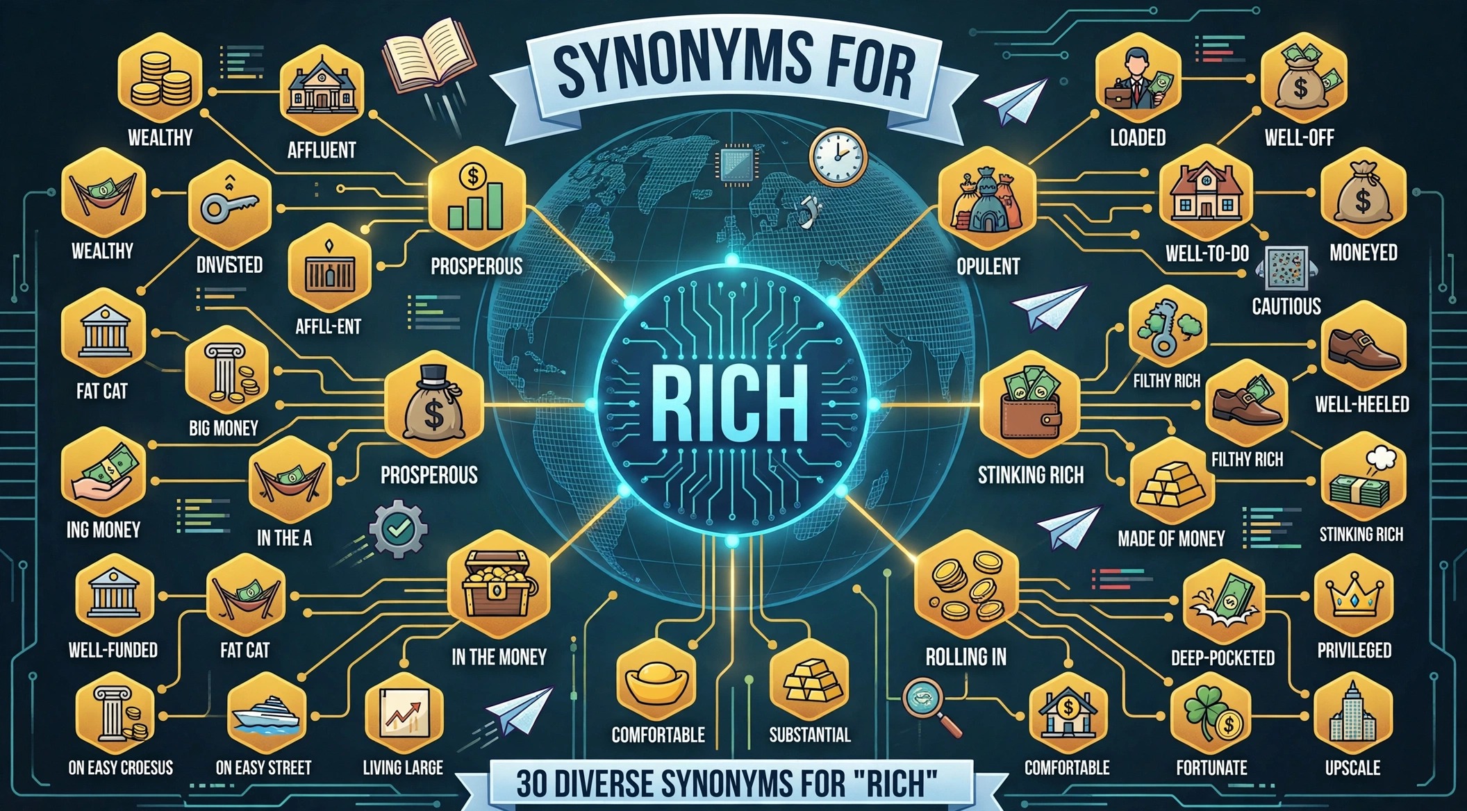 Synonyms for rich