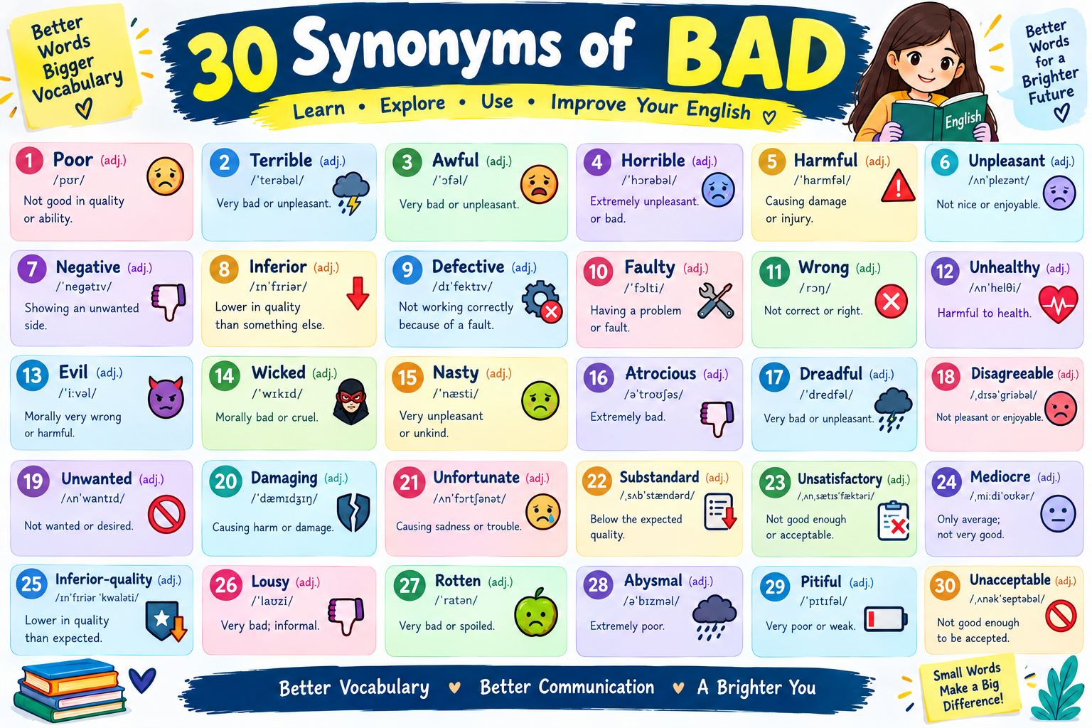 Synonyms of bad