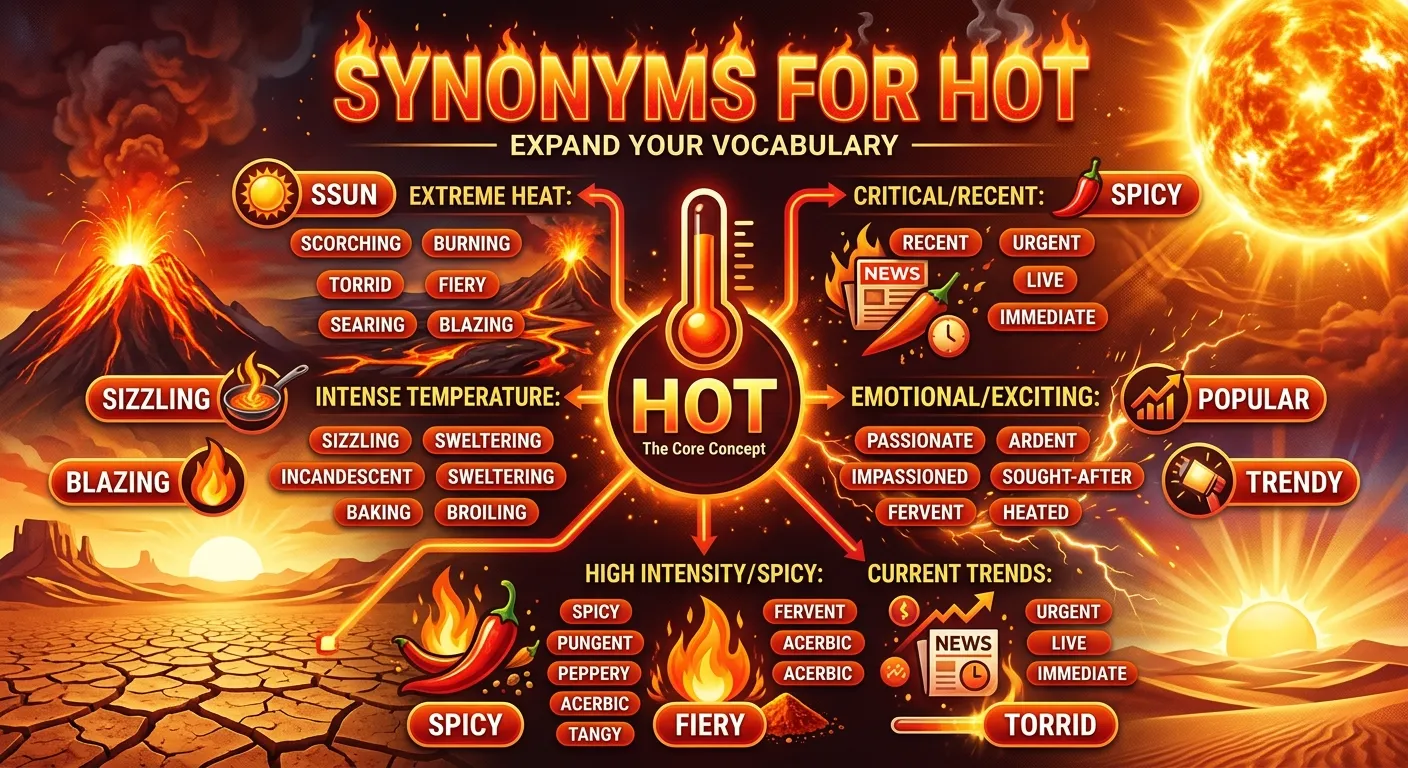 Synonyms for hot