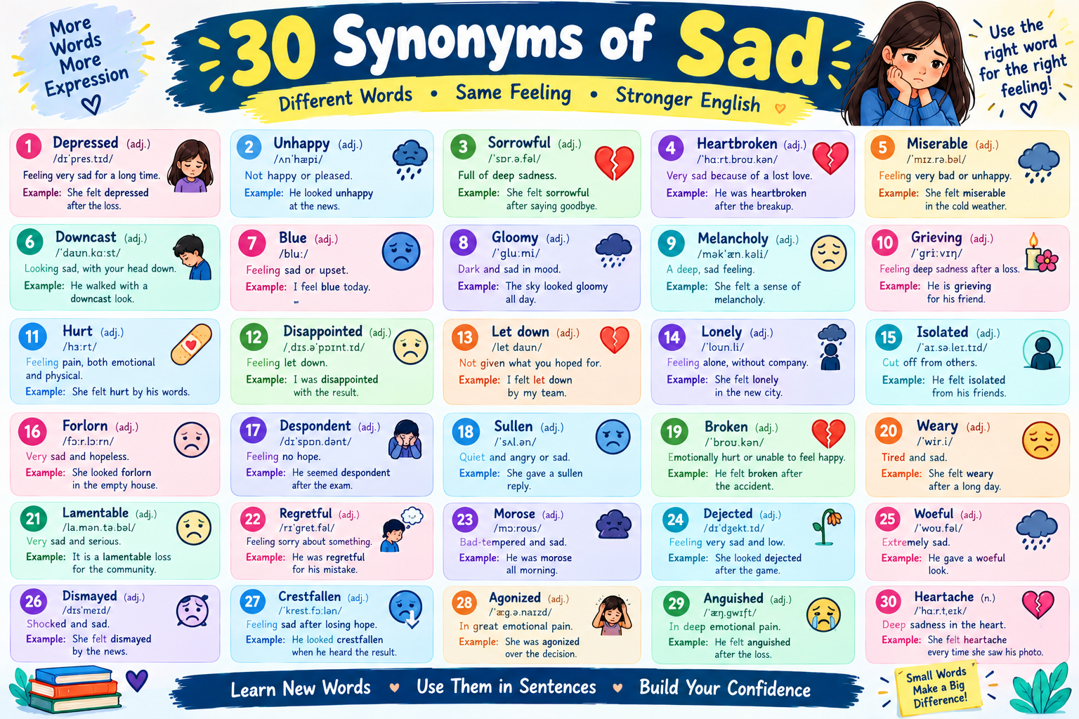 synonyms of sad
